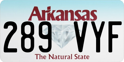 AR license plate 289VYF