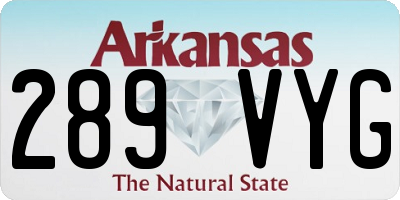 AR license plate 289VYG