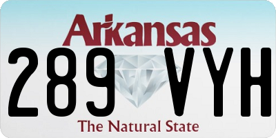 AR license plate 289VYH