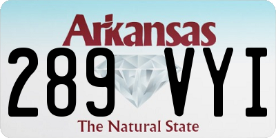 AR license plate 289VYI