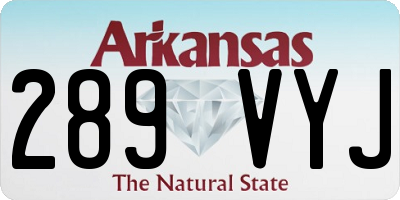 AR license plate 289VYJ