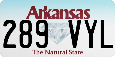 AR license plate 289VYL