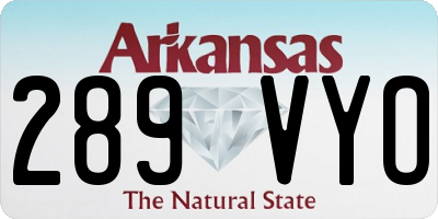 AR license plate 289VYO
