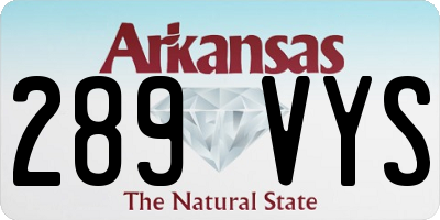AR license plate 289VYS