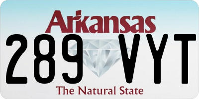 AR license plate 289VYT