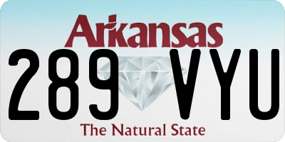 AR license plate 289VYU