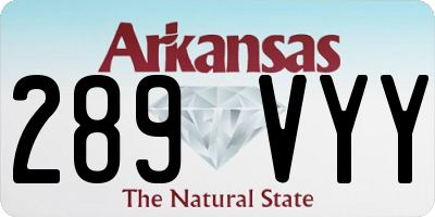 AR license plate 289VYY
