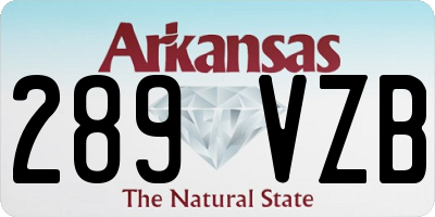 AR license plate 289VZB