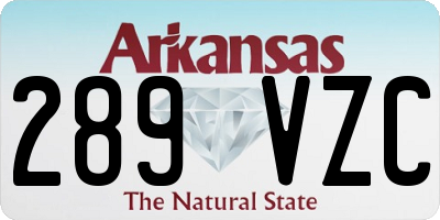 AR license plate 289VZC