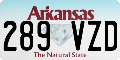 AR license plate 289VZD