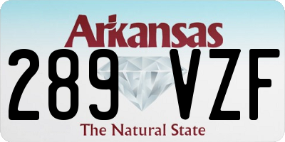 AR license plate 289VZF