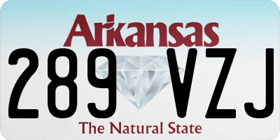 AR license plate 289VZJ