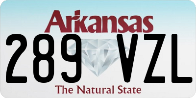 AR license plate 289VZL