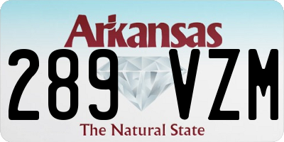 AR license plate 289VZM
