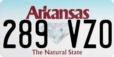 AR license plate 289VZO