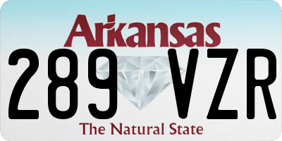 AR license plate 289VZR