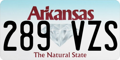 AR license plate 289VZS