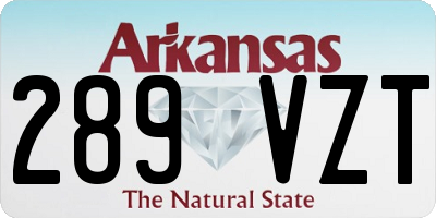 AR license plate 289VZT