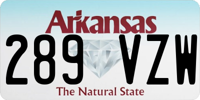 AR license plate 289VZW