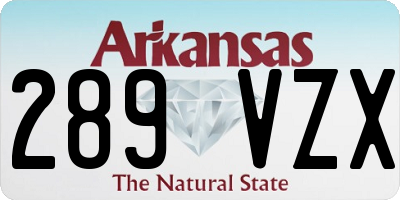 AR license plate 289VZX