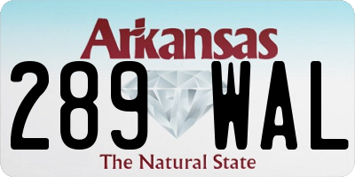 AR license plate 289WAL