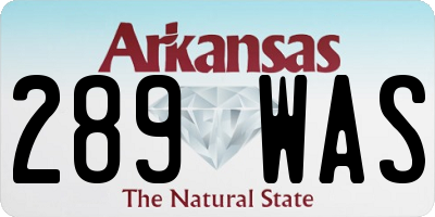 AR license plate 289WAS