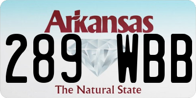 AR license plate 289WBB