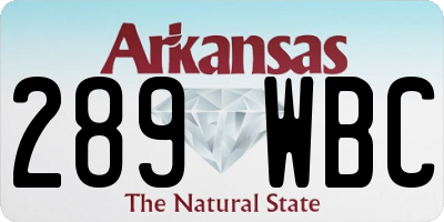 AR license plate 289WBC