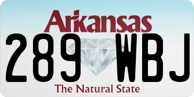 AR license plate 289WBJ
