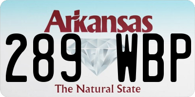 AR license plate 289WBP