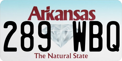 AR license plate 289WBQ