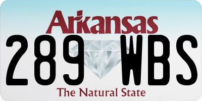 AR license plate 289WBS