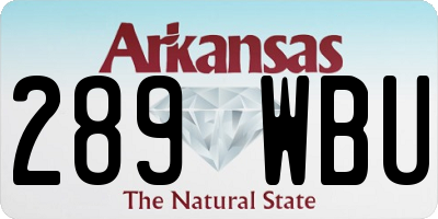 AR license plate 289WBU