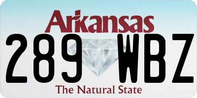 AR license plate 289WBZ