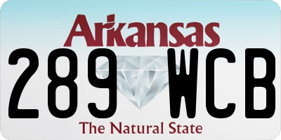 AR license plate 289WCB