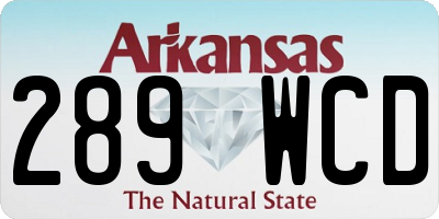 AR license plate 289WCD