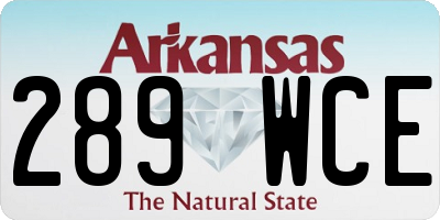 AR license plate 289WCE