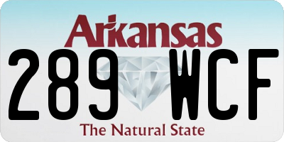 AR license plate 289WCF