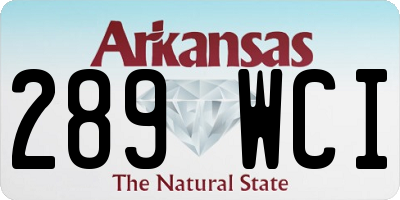 AR license plate 289WCI