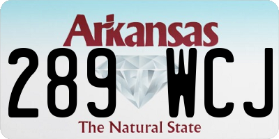 AR license plate 289WCJ