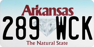 AR license plate 289WCK