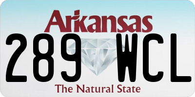 AR license plate 289WCL
