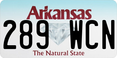 AR license plate 289WCN
