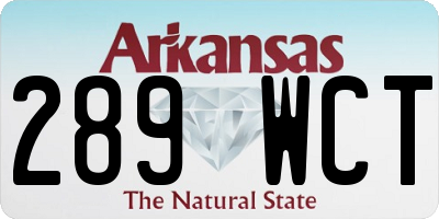 AR license plate 289WCT