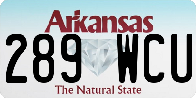 AR license plate 289WCU