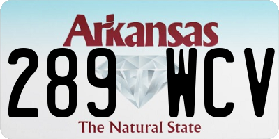 AR license plate 289WCV