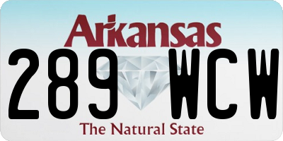 AR license plate 289WCW