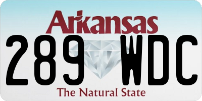 AR license plate 289WDC