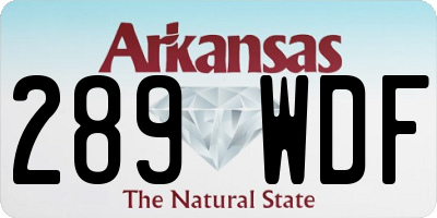 AR license plate 289WDF