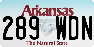 AR license plate 289WDN